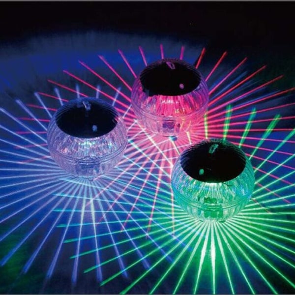 Solar flytende lys, fargeskiftende Magic Ball Solar Pool Light, Solar Pond Light for Svømmebasseng Pond (1 stk)
