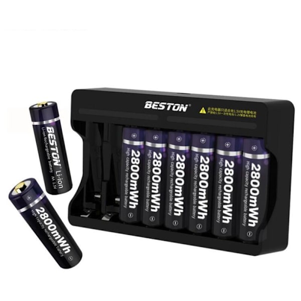 8 Slots Smart Intelligent Lithium Batterilader til AA AAA 1.5V Genopladelige Batterier