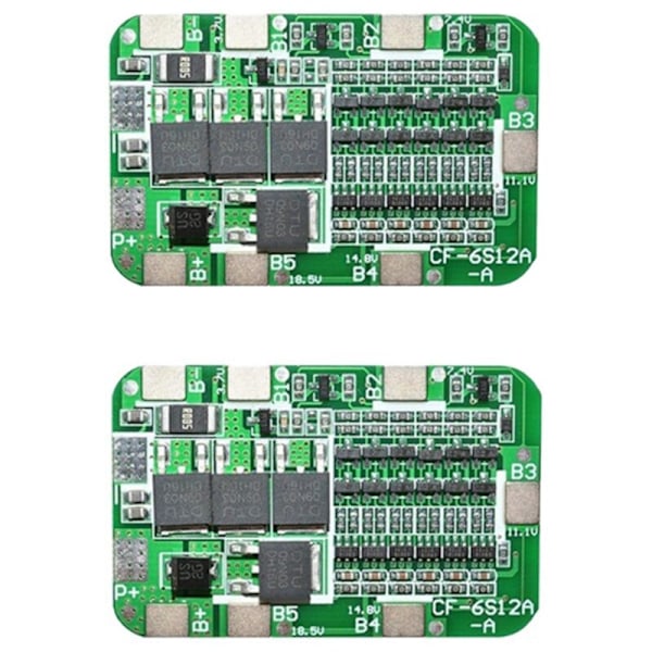 2 kpl 6S 15A 24V BMS-laturi suojauslevy 6 18650 Li-Ion litiumparistokenno moduuli DIY-sarja