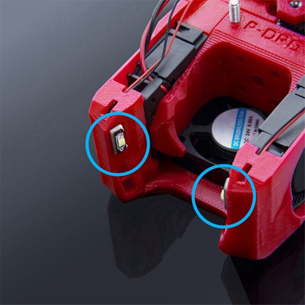 1 st Hotend-lampa Hotend-belysning Munstycke 3D-skrivartillbehör 5V Spänning LED Vitt Ljus för VORON 0.2