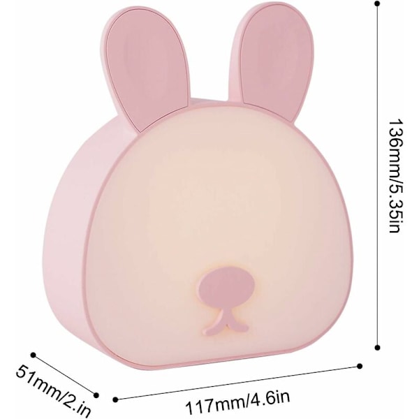 Baby Nattlampa, Sovrumslampa, 3 Färger Justerbar Ljusstyrka Nattlampa, Barn Bärbar Nattlampa, Touchkontroll, USB Laddningsbar