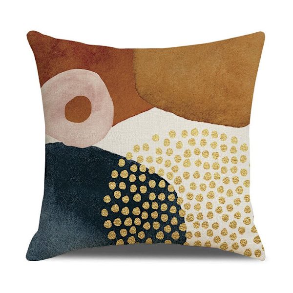 Kuddfodral 45 x 45 cm, 4-pack, Modern Dekor Estetisk Färgglad Abstrakt Geometrisk Minimalistisk Kuddfodral för Soffa Heminredning (45x45cm,A)