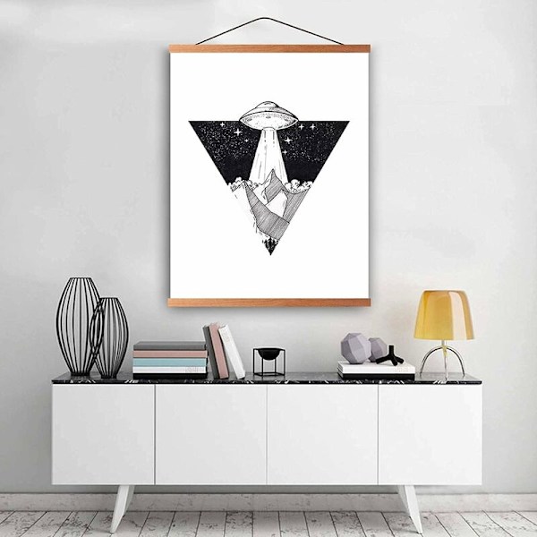 A4 magnetisk plakatramme - Tre - For kunsttrykk, soverom, stue og kontor Bredde: 21 cm-Fei Yu
