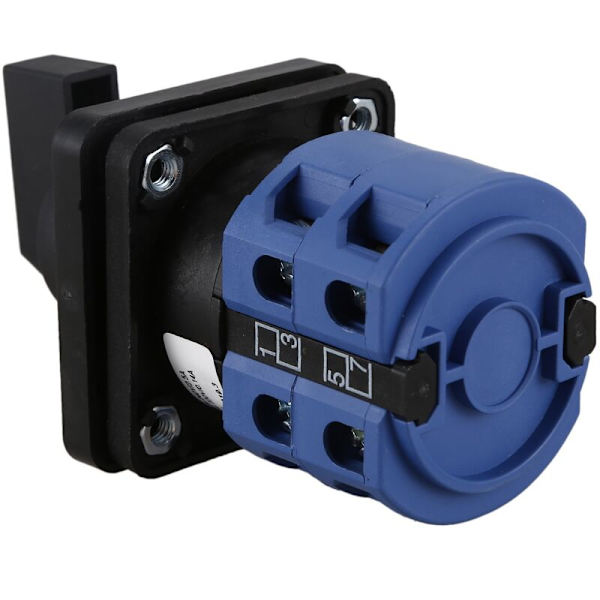 AC660V 25A 2-polig 3-positions plastmomentan vridomkopplare blå+svart