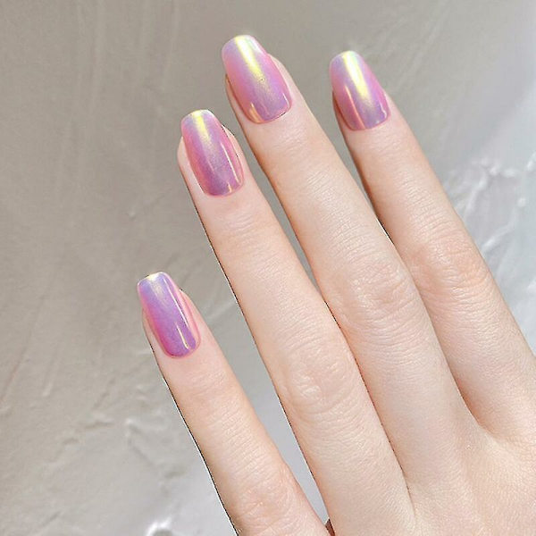 Nagelpulver 6 färger spegel laser nagelpulver för hartsuppsättning metall iriserande glimmer nagelpulver spegel multi-krom pulver iriserande nagelpulver nagel