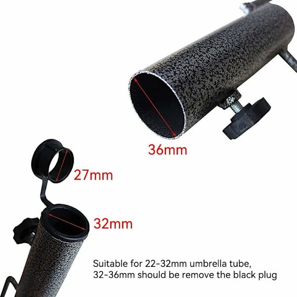 Parasol Base, 2 stk. Parasol Anker Anker Parasol Stativ, Elastisk Justerbar Parasol Base, Multi-applikationer Metal Parasol Base til Sandstrand