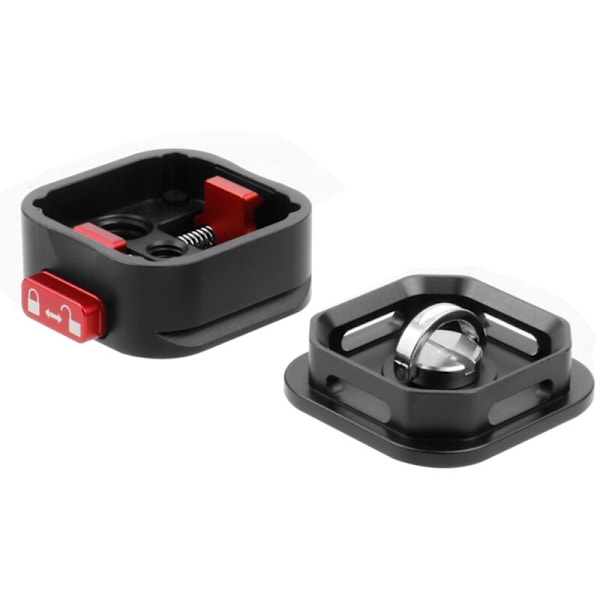 Festingplate med 1/4 tommers skrue for kameraovervåkingsstativadapter Fylllys Stabilisator