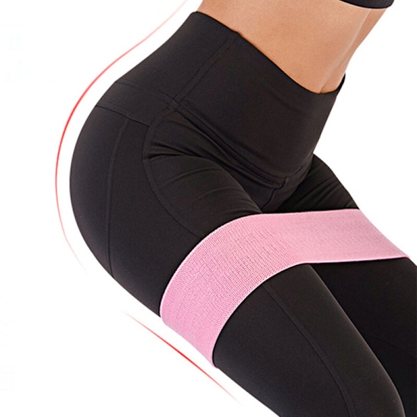 Bomuld Hip Elastisk Bånd Bodybuilding Kvinder Modstandsbånd Bælte til Ben Butt Lift Squats Træning Øvelse, - Pink+Purple+Green HIASDFLS