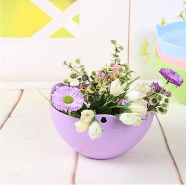 Plast hängande planter 3 st serie hängande korg inomhus utomhus rund växtkruka gräs orkidé rotting planter
