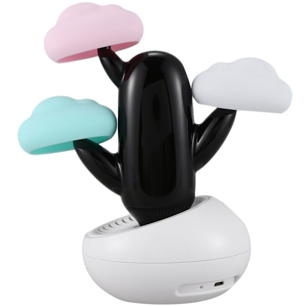 Smart Digital Alarm Cloud Clock Lyd Temperatur Glødende Skrivebordsur Hjem Unisex 1800Mah 3W Dc 5V (Hvit)