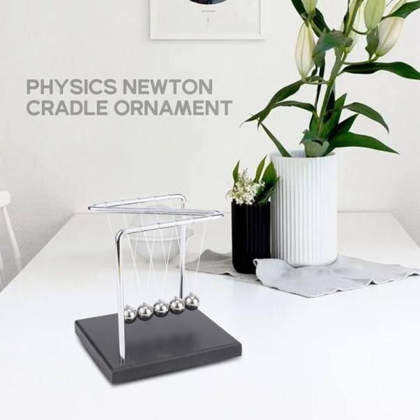 Cradle Physics Pendulum Science Z-Type Trækunst Cradle In Motion Balance Ball Wave Desk Ornament Pædagogisk Legetøj