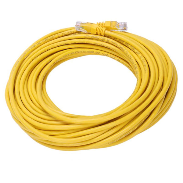 RJ45 Ethernet Cat5 LAN-patchkabel, nettverkskabel, gul, 1 stk 20M
