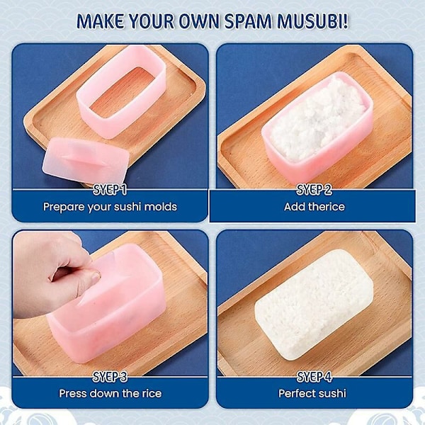 Musubi Press Maker Formar Onigiri Form Icke-klibbig Risbollform Hawaii Maker Kök Restaurang