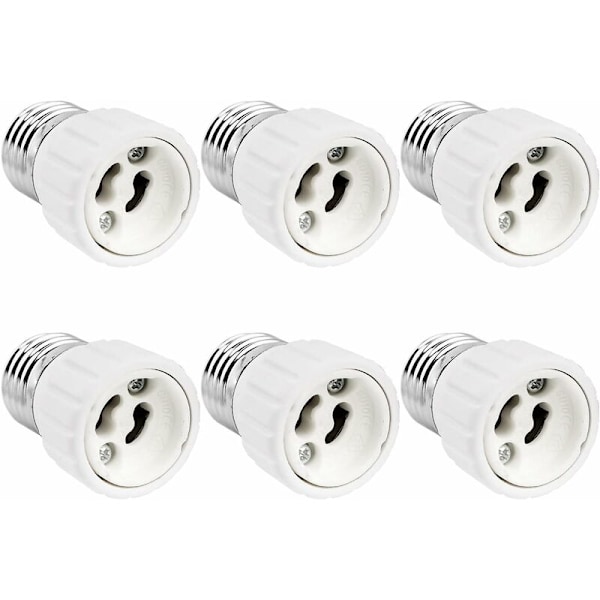 Sockeladapter E27 till GU10, 0-250V, max. 200W, E27 Skruvsockel till Basomvandlare för GU10 LED-lampa, Halogen och CFL-lampa, Keramisk Adapter, Pa