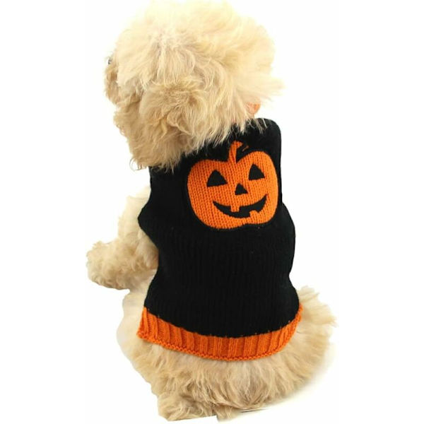 Halloween-kostume til kæledyr (orange græskar-L)-