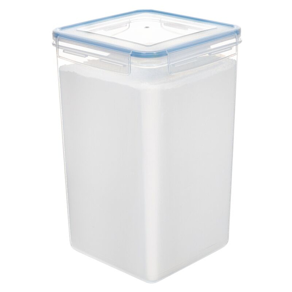 Mel- og Sukkerbeholder med Låg (6,5 Liter Hver) - Lufttæt Opbevaring af Madvarer i Bulk til Køkken og Spisestue Sort
