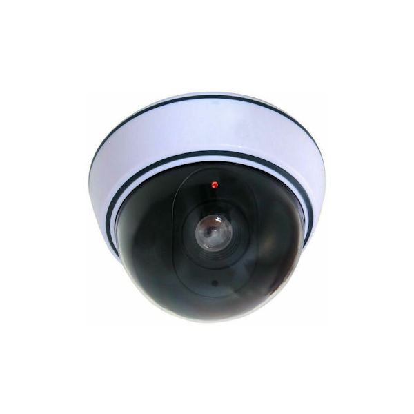 2-pack Professionell Dummy Dome Kamera med Lins och Blinkande LED (Vit)