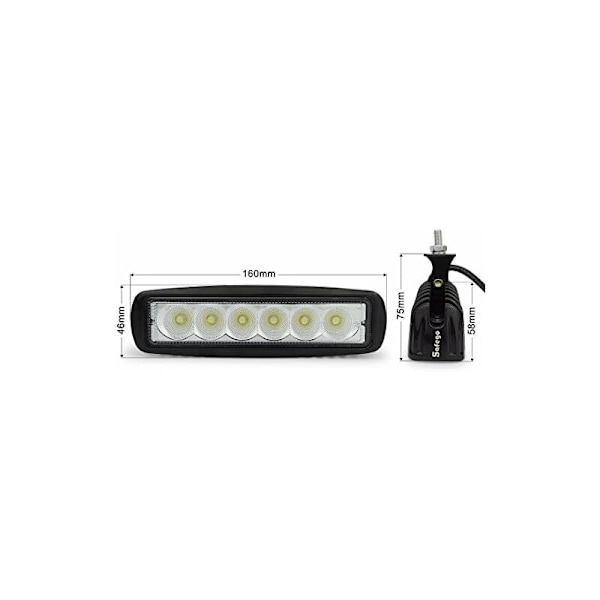 L18W-BH-FL-2 2X 18W LED arbeidslys tåkelys flom astigmatisme LED kjøretøy frontlykt bar for terrengkjøring byggeplass lastebiler tilhenger terreng Boa
