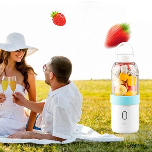 USB Elektrisk Bærbar Blender Blender Juicer Maskine 550Ml Mini Håndholdt Mad Smoothie Processor Personlig Juicer Blå
