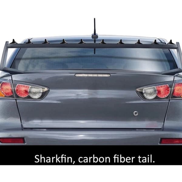 10 stk. Bil Bakre Tak Vortex Generator Diffuser Spoiler Tak Spoiler Bumper Hale Generator, Svart