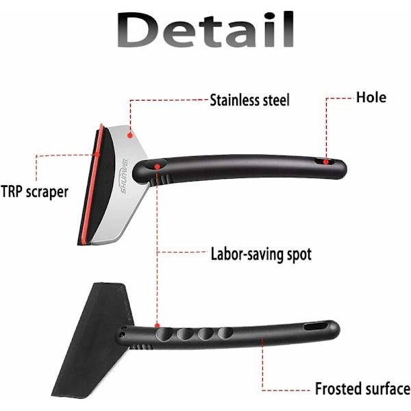 Is-skrape, Heavy Duty Rustfritt Stål & ABS Plast Is-skrape - Premium Bilskrape.