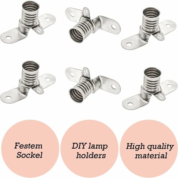 E10-lampunkanta E10 LED-lamput 20 kpl 6V E10 juotosliittimillä kodin kokeilupiiriin sähkötestauslisävarusteet