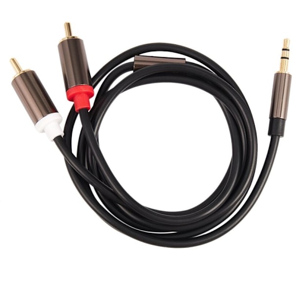 3,5 mm - 2 RCA -äänikaapeli 3,5 mm stereo AUX -jakaja RCA -uros - uros -sovitin 2 kaiutinkaapelit 1 m