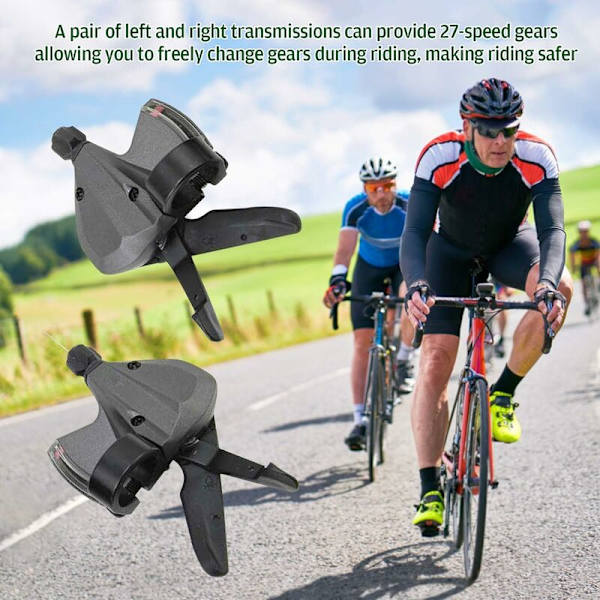 Low Noise Gear Trigger Skiftende Greb Ergonomisk Design Mountainbike Tilbehør 9/27 Hastighed Styr