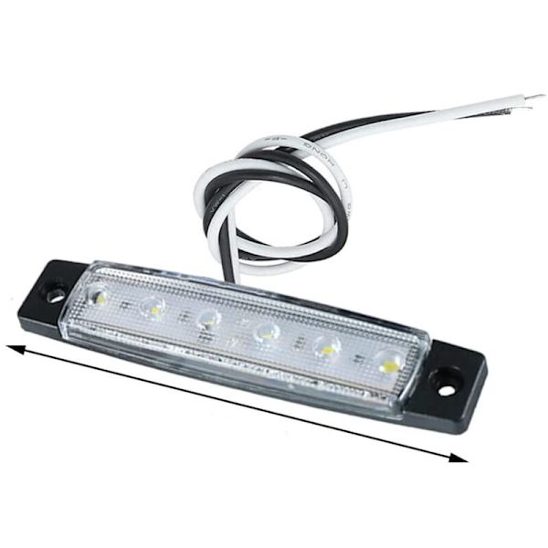 10 stk. Marine Bådslys, 12V 24V Vandtæt Båd Interiør Navigation Strip Dæk Lys Trin Cockpit Belysning, A