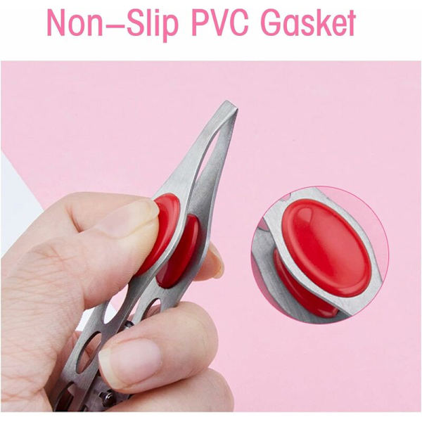 Pinzett med LED-ljus Professionell pincett Luminous pincett Rostfritt stål Ögonbrynspincett Luminous pincett Makeup pincett med ljus 2 st