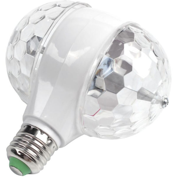 Krystall LED RGB E27 6W Dobbelfarget Magisk Scenelys for Fest (E27)