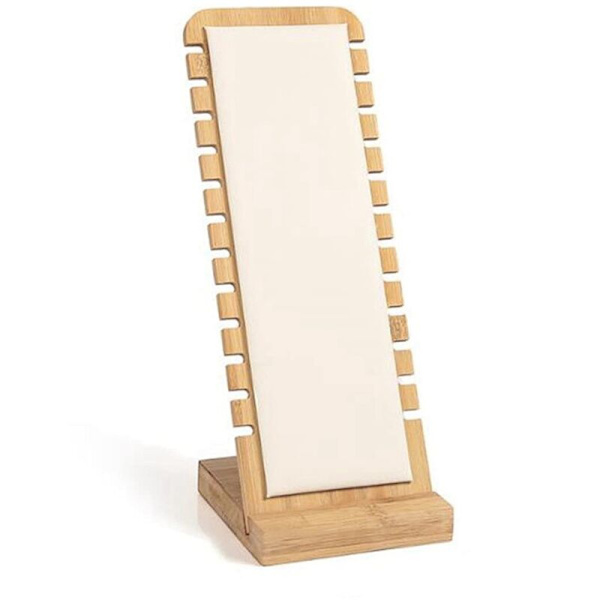 Liten myk bambus lærmatte Flere halskjede displaystativ Halskjede armbånd kjeder arrangør holder for B