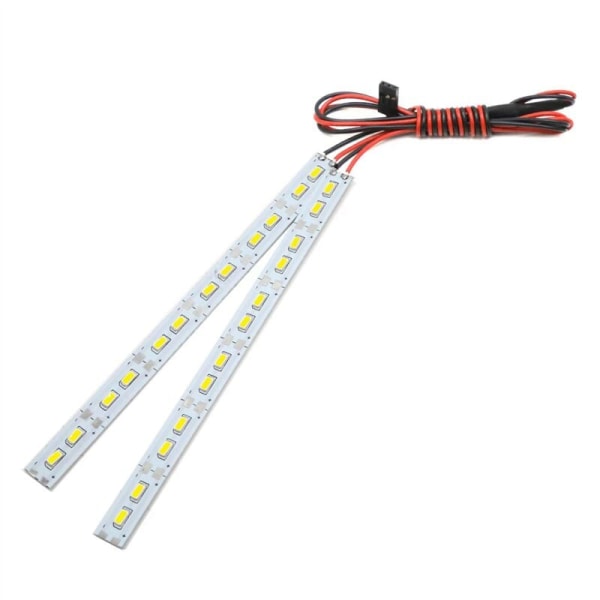 24 LED Chassis Lys Metal Strip 6V til 1/10 1/8 RC Bil Crawler, Hvid