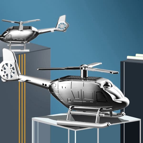 Kreativ bil dashbord aromaterapi legering sol roterende helikopter interiørdekorasjon