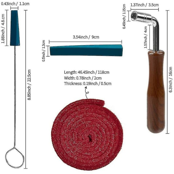Piano Tuning Kit, Professionellt Piano Tuning Kit Inklusive Stämnyckel Hammare och Temperament Strip