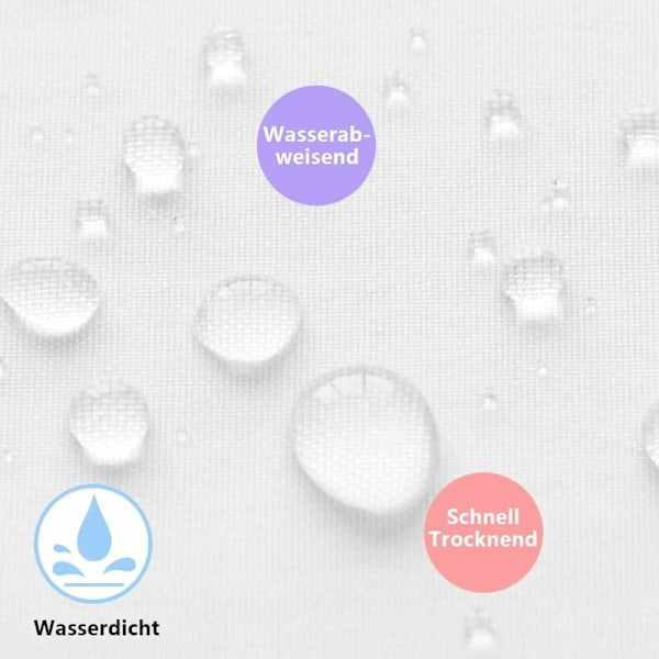 Bruseforhæng ekstra lang 240cm hvid til badeværelset, stort anti-måle polyester badeværelsesforhæng, vandtæt til badekarret, bredde 240 x højde
