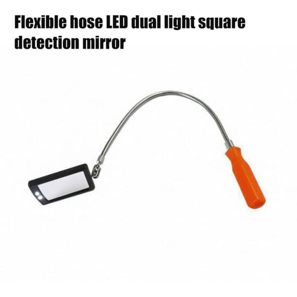 Rørinspeksjonspeil med doble lys Tilpassbart inspeksjonspeil med doble LED-lys