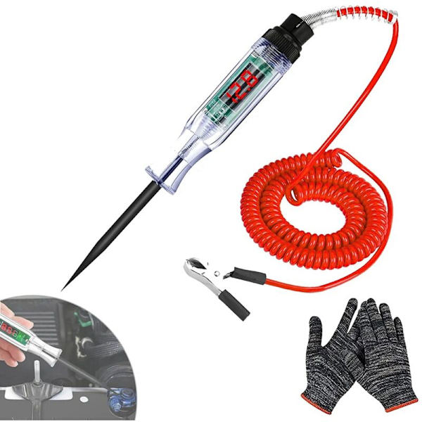 Bil Truck Krets Testpenn, Bil Krets Tester, Digital Elektrisk Krets LCD Tester Truck Spenning Probe Penn (3-70V)