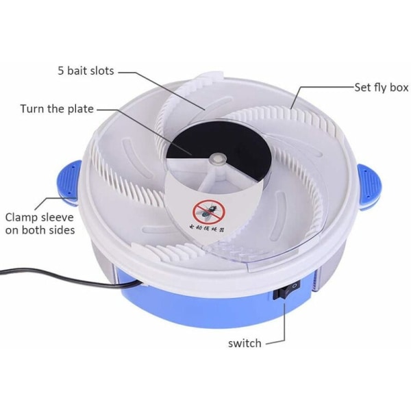 Automatisk flugfälla, elektrisk myggdödare flugfälla, för inomhusmiljö