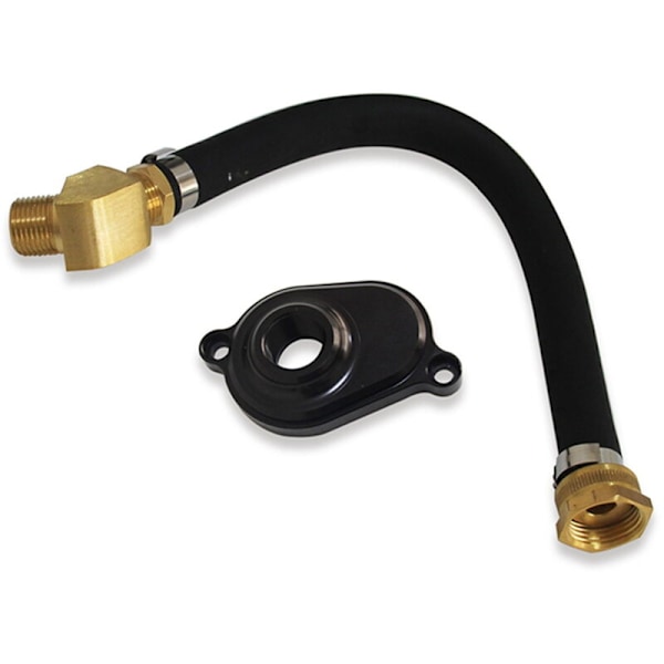 Air Cooler Flush Kit med adapter til udskiftning til 6.0L 2003 2004 2005 2006 2007 2008 2009 2010, Sort