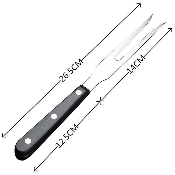 2 stk. udskæringsgafler, gryde gafler, rustfrit stål, kødgafler til grill, køkken, kalkun, steg, middag, festival