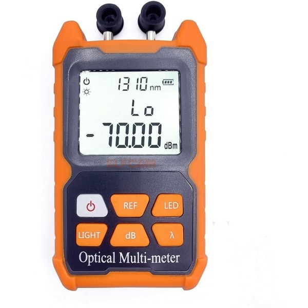 Kannettava optinen multimetri E-200 -valomittari VFL:llä, testausalue: -70 dBm - +6 dBm