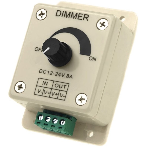 DC 12V-24V LED lysdæmperstyring Justerer enkelt farve til 5050 3528 LED-strimmel