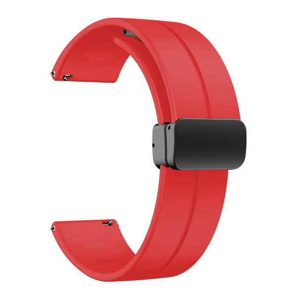 För Samsung Huawei Garmin Soft Silicone Watch Arm, röd, 22mm red