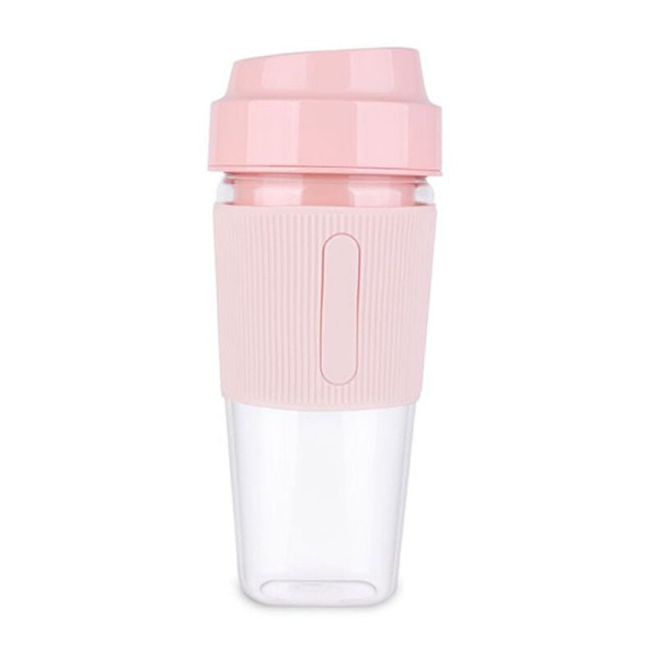 300 ml bärbar mixer för gym och utomhusbruk (rosa, 2 blad)