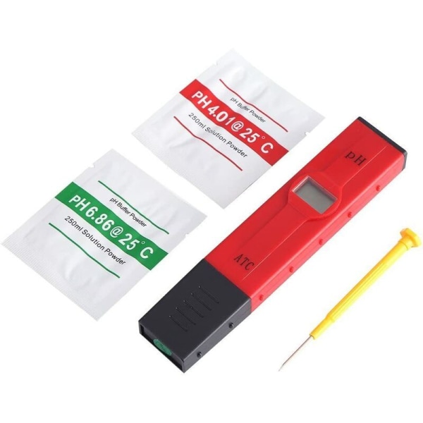Vattenkvalitetstestare pH-penna pH-mätare LCD högnoggrannhet 0,01 testare 0,00-14,00PH med skruvmejsel för akvariepooltank
