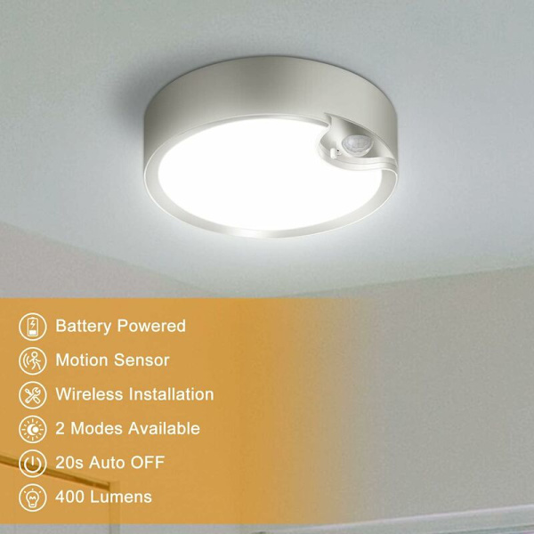 80 LED taklampa med batteridriven rörelsesensor