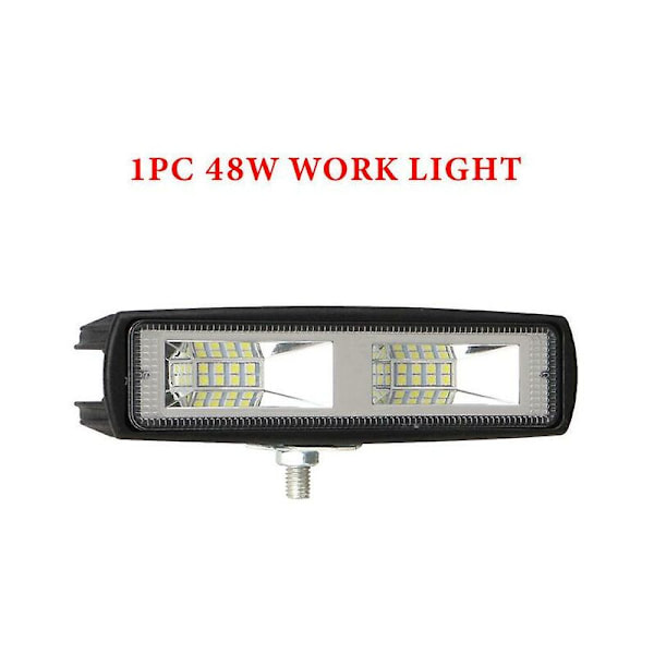 48W LED-frontlys arbeidslys LED-lys tåkelys 12-30V for motorsykkel lastebil båt traktor tilhenger terrengkjøring arbeidslys LED 1 stk