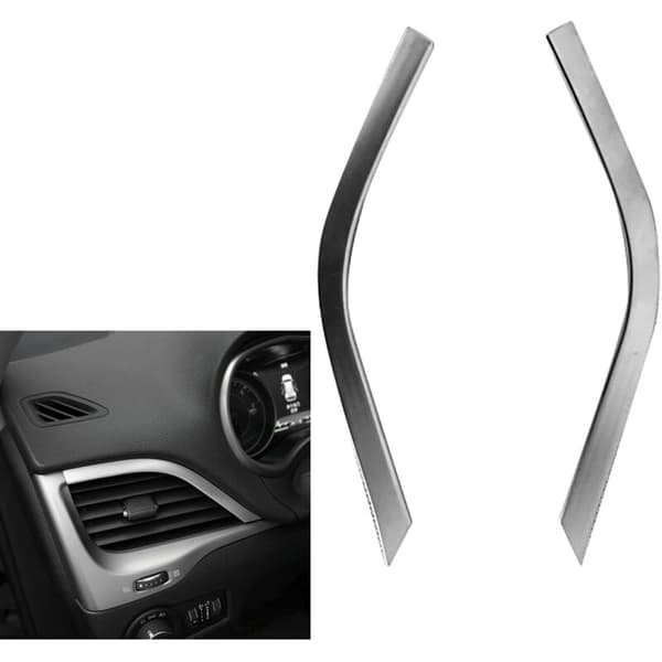 Til 2014-2018 ABS Chrome Bil Side Øvre Aircondition Udluftningsdæksel Trim Interiør Tilbehør