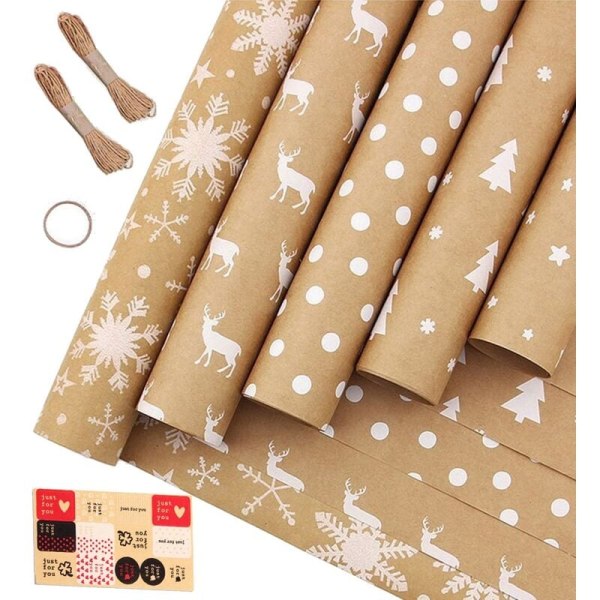 Wrapping Paper Sheets, for Christmas Birthday Party Wrapping Paper, Pack of 5 Wrapping Papers, Wrapping Paper
